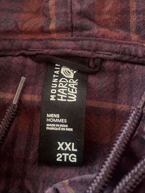 Mountain Hardwear Men's Plaid Button-Down Shirt in Purple and Orange